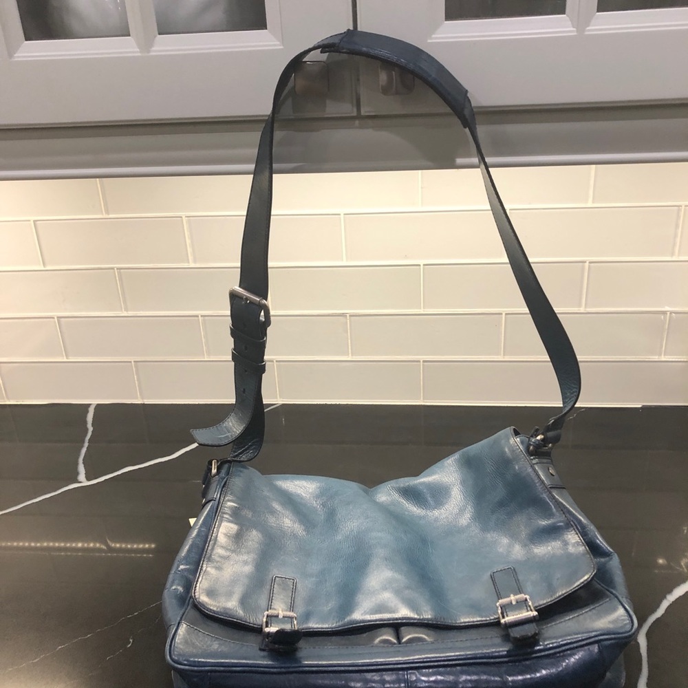 Frye men’s blue /green book bag.
